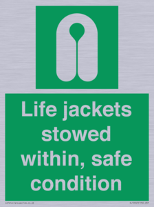 Life jackets stowed within